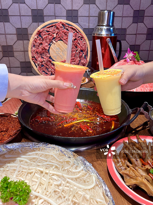 复古火锅店美食火锅图片素材