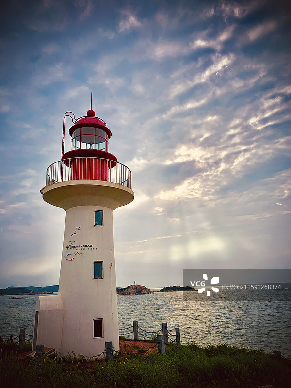 烟台长岛灯塔图片素材