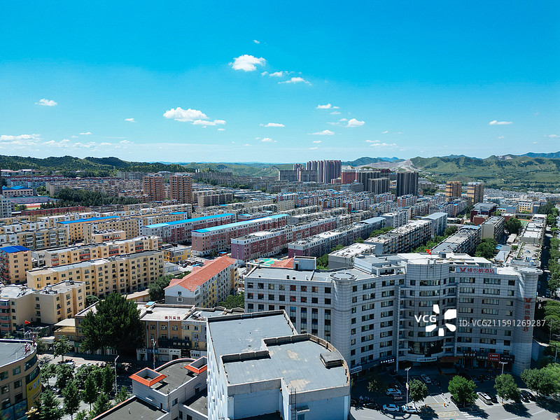 北票市 骆驼营子 台吉镇 人民公园 航拍图片素材