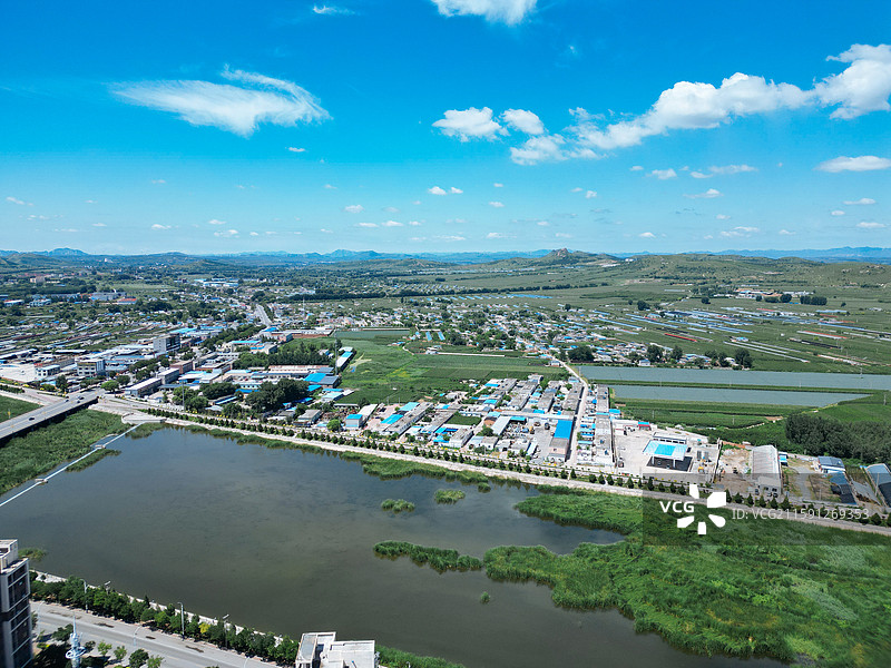 北票市 骆驼营子 台吉镇 人民公园 航拍图片素材