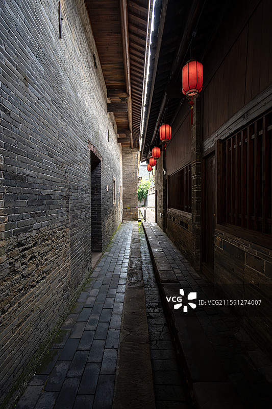 江西客家博物馆走廊，赣州图片素材