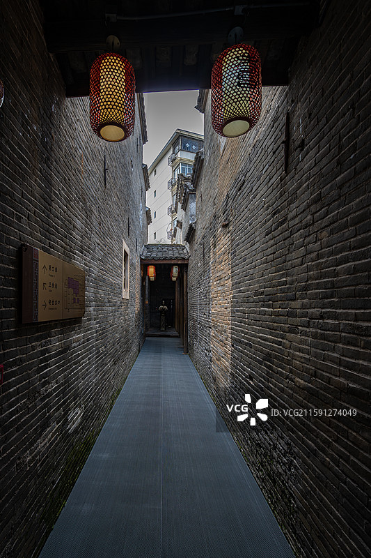 江西客家博物馆走廊，赣州图片素材