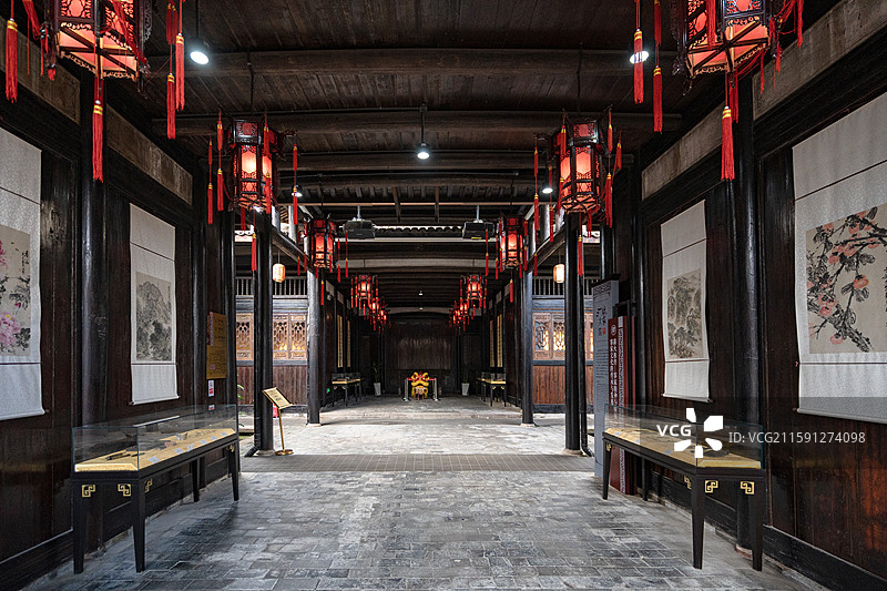 江西客家博物馆大厅，赣州图片素材
