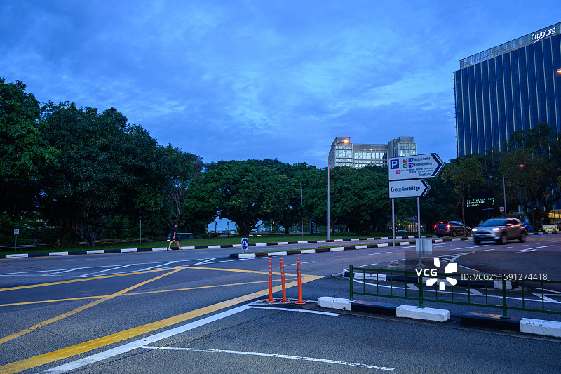 NUS新加坡国立大学蓝调风光图片素材