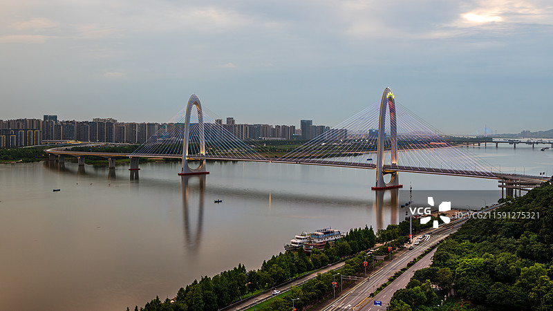湖南省长沙市开福区秀峰街道兴联路大桥图片素材