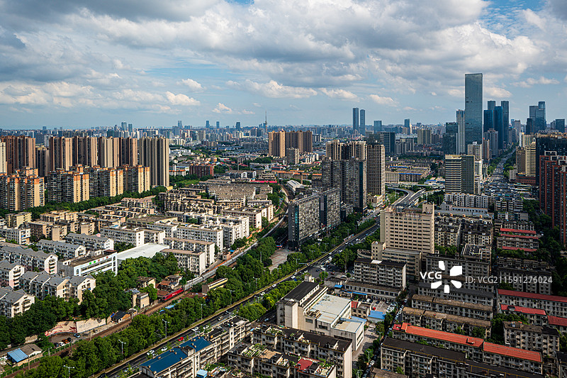 湖南省长沙市开福区新河街道芙蓉北路京广线图片素材