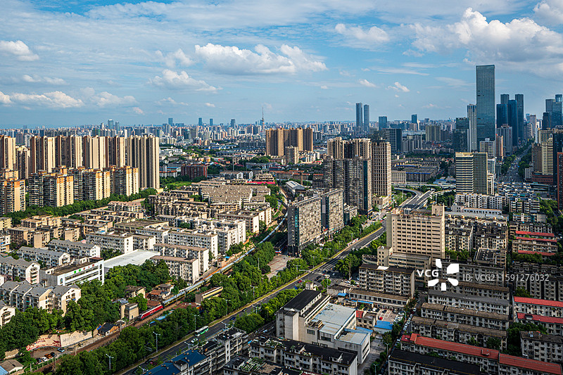 湖南省长沙市开福区新河街道芙蓉北路京广线图片素材