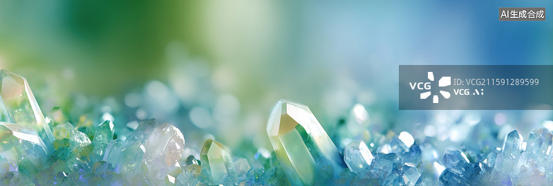 【AI数字艺术】创意抽象商业背景蓝色水晶透明元素梦幻工业设计数字壁纸应用图片素材