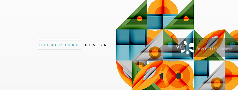 几何抽象构图与交错元素图片素材