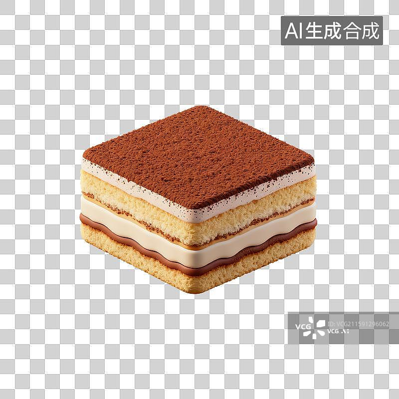 【AI数字艺术】3D提拉米苏图片素材