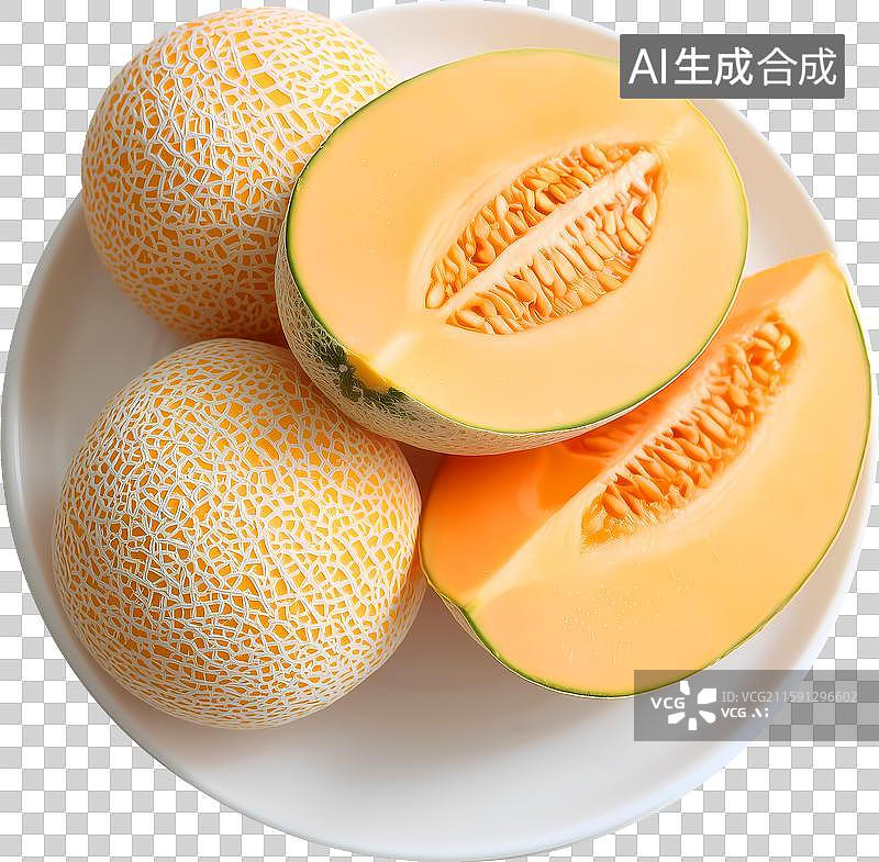 【AI数字艺术】一盘哈密瓜图片素材