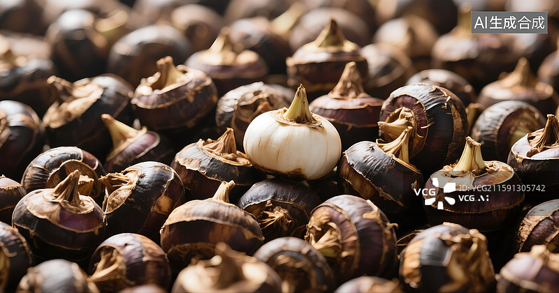 【AI数字艺术】新鲜荸荠背景壁纸图片素材