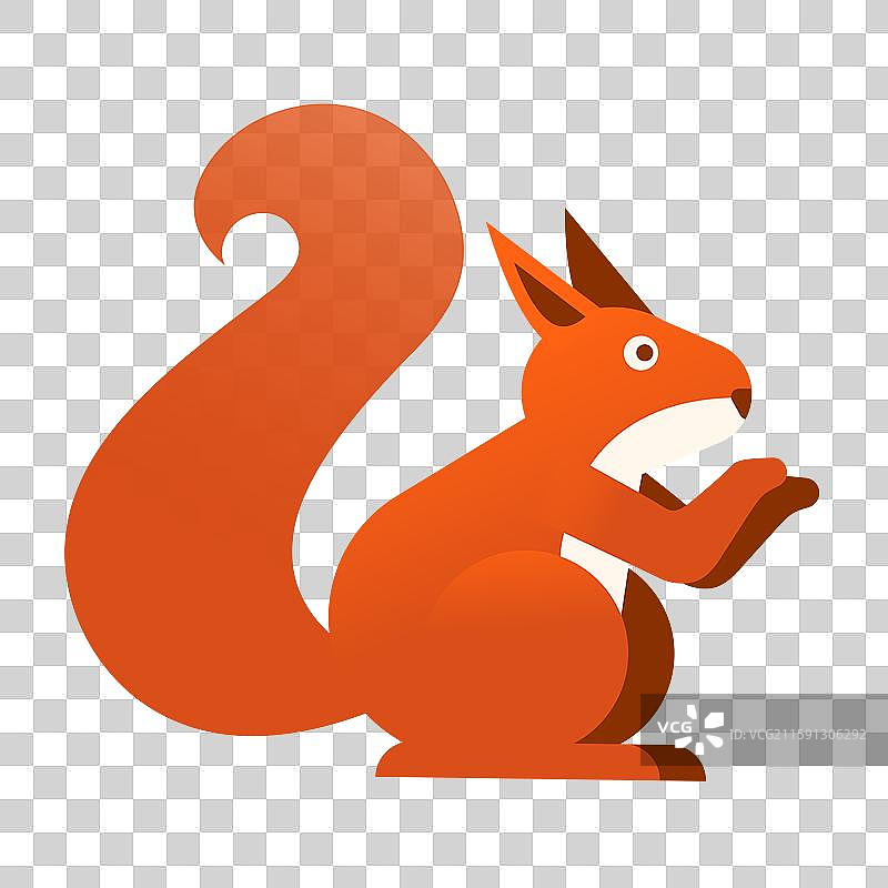 卡通松鼠矢量扁平插画图片素材