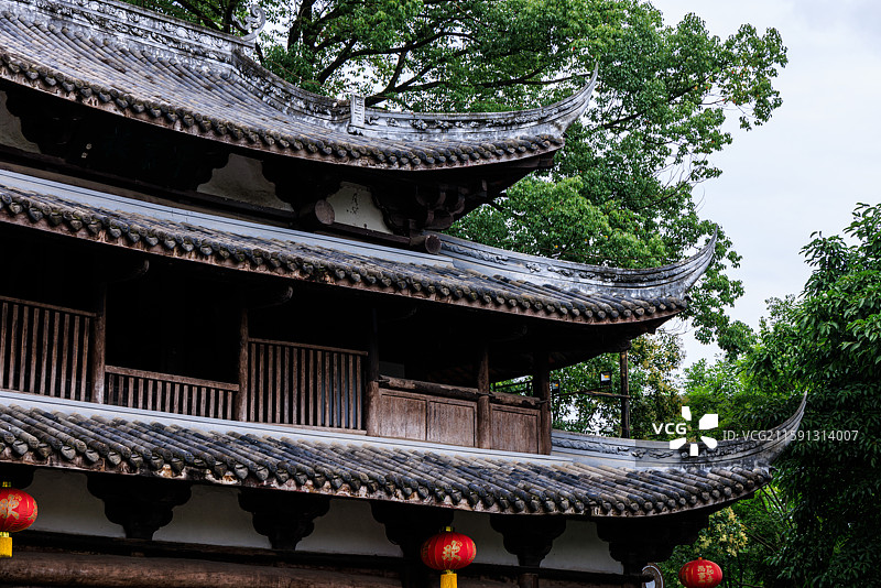 四川雅安芦山县平襄楼，祀三国蜀汉大将军平襄侯姜维图片素材