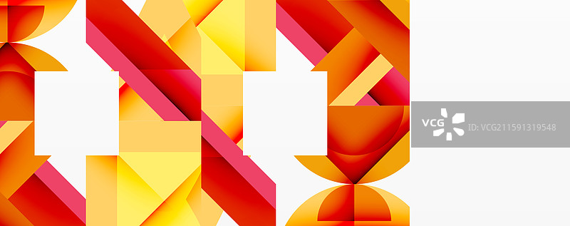 圆形、半圆形、正方形和圆形三角形图片素材