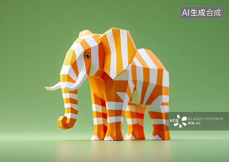 【AI数字艺术】一只卡通大象图片素材