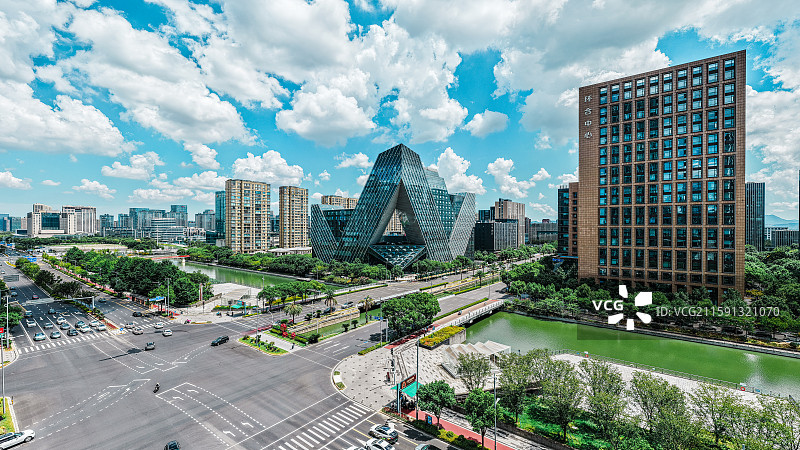 宁波中心东部新城高清4K航拍图片图片素材