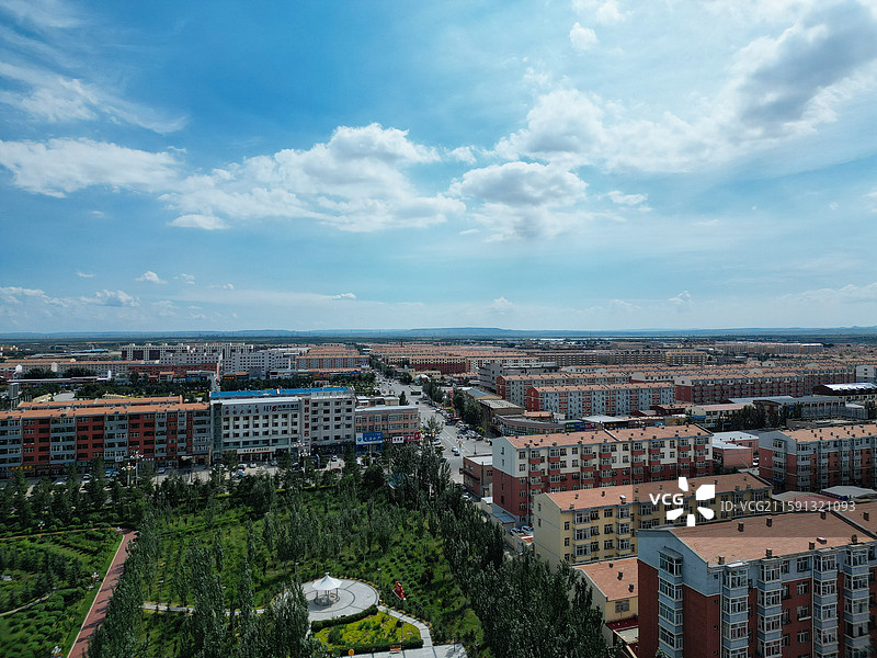 商都县 七台镇 南湖 东大井 航拍图片素材