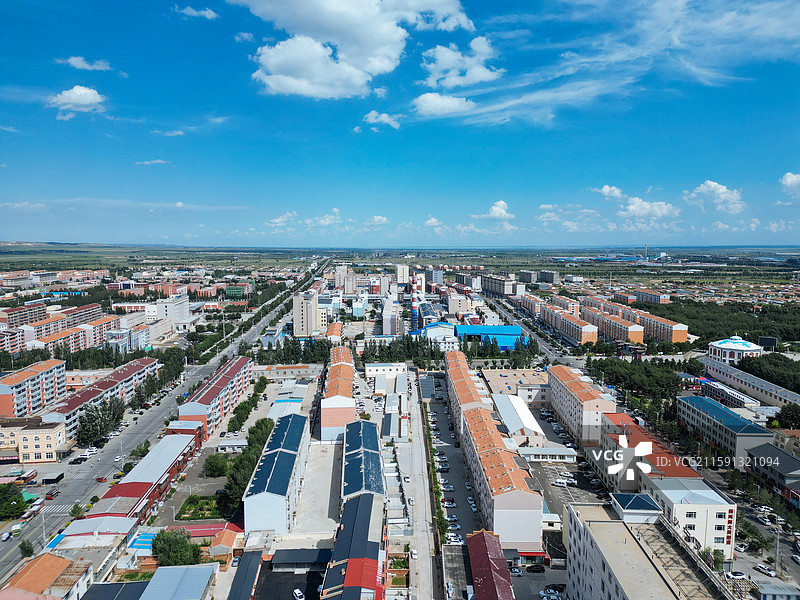 商都县 七台镇 南湖 东大井 航拍图片素材