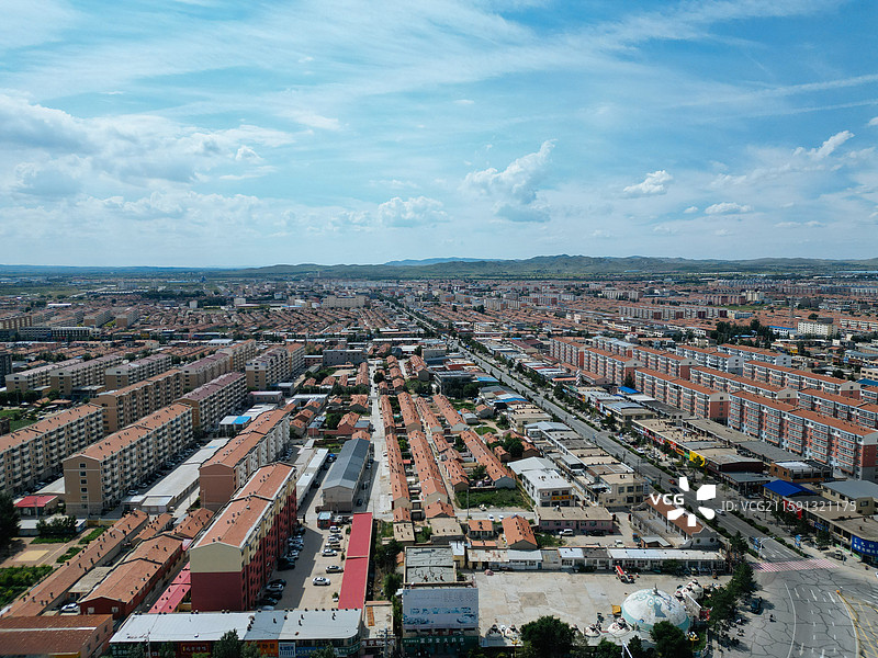 商都县 七台镇 南湖 东大井 航拍图片素材