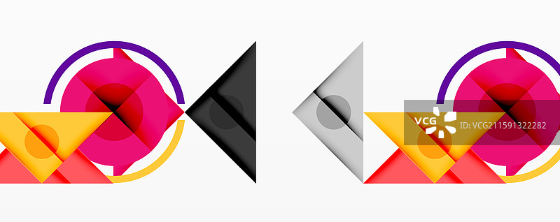 重叠的抽象几何构图图片素材