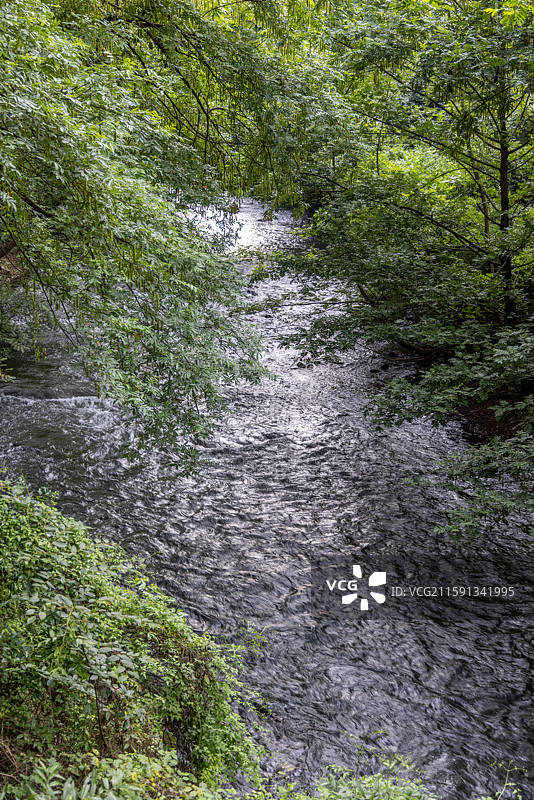 贵州省贵阳阿哈湖国家湿地公园小车河自然风光图片素材