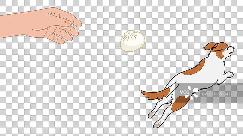 歇后语新中式古风古典传统文化文学成语故事典故国学经典说文解字肉包子打狗有去无回插画图片素材