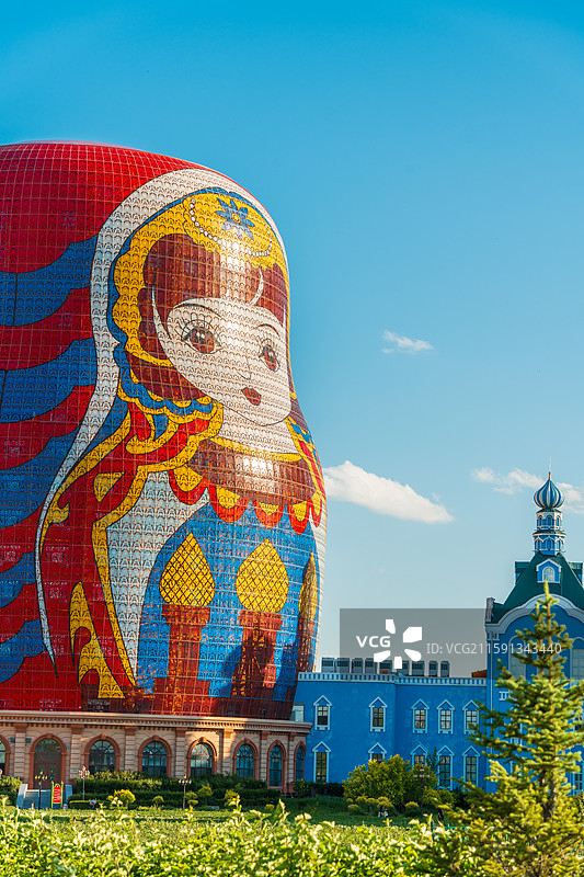 呼伦贝尔市满洲里套娃广场 套娃酒店图片素材