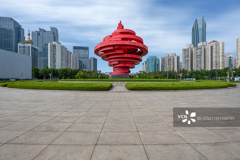 山东 青岛 五四广场 五月的风 雕塑 地标建筑 城市风光图片素材