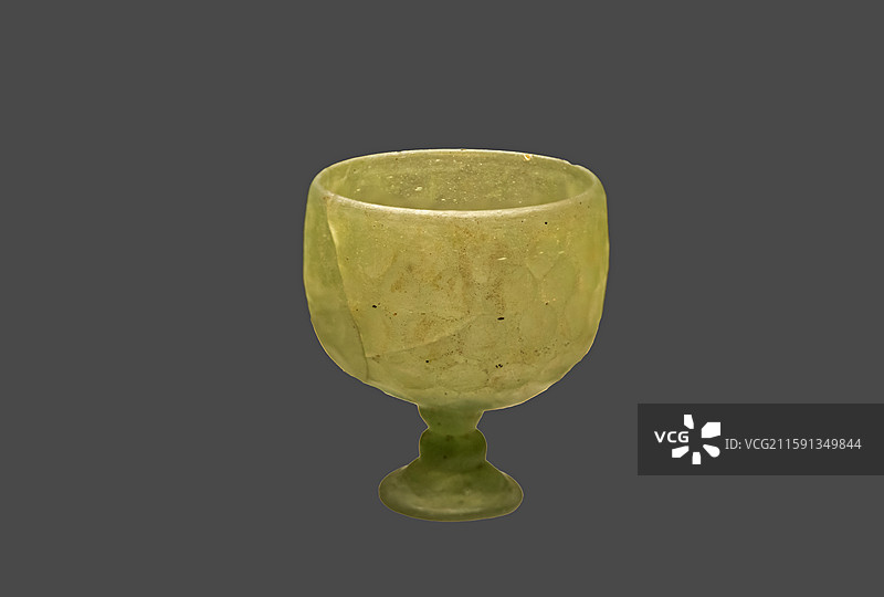 山西省太原市博物馆：玻璃杯【北齐（550—577年），太原市万柏林区大井峪村韩祖念墓出土】图片素材