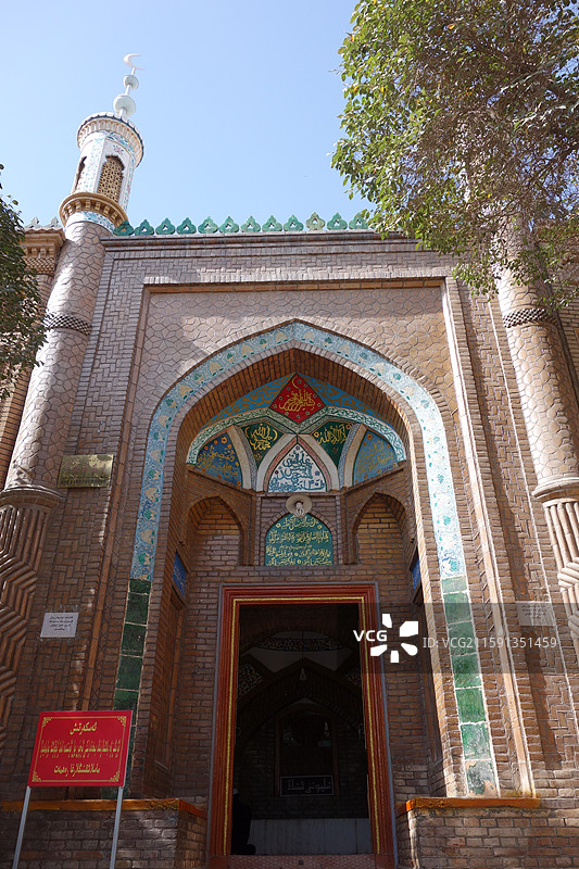 新疆喀什噶尔古城喀什古城喀什老城：清真寺图片素材