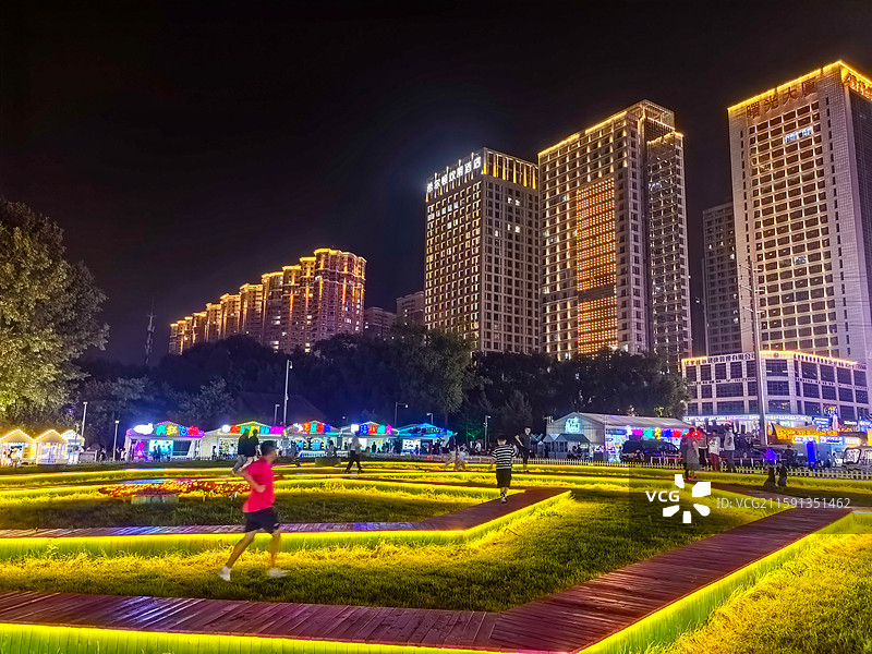 沈阳浑南浑河夜色图片素材