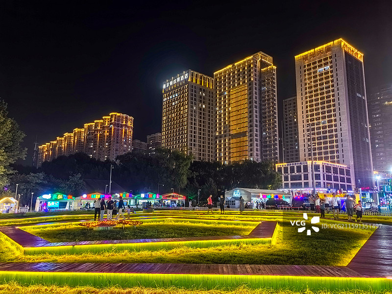 沈阳浑南浑河夜色图片素材