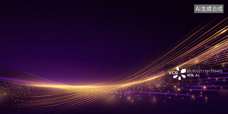 【AI数字艺术】抽象未来感波浪发光图案图片素材