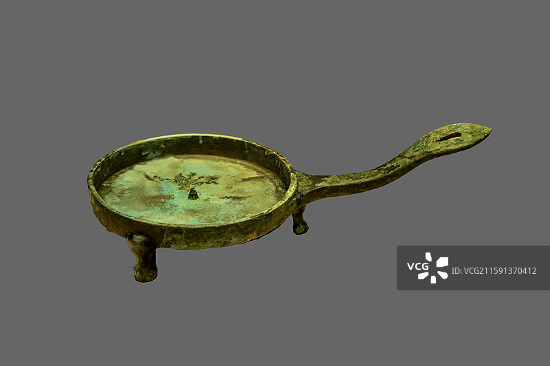 山西省太原市博物馆：铜行灯（汉，太原市迎泽区店坡村悦龙台汉墓出土）图片素材