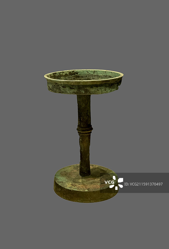 山西省太原市博物馆：铜灯（汉，太原市迎泽区店坡村悦龙台汉墓出土）图片素材