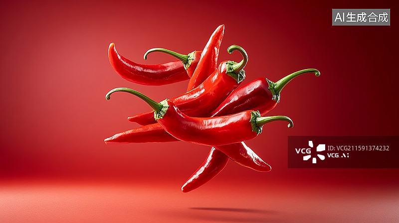 【AI数字艺术】红辣椒的激情舞动图片素材