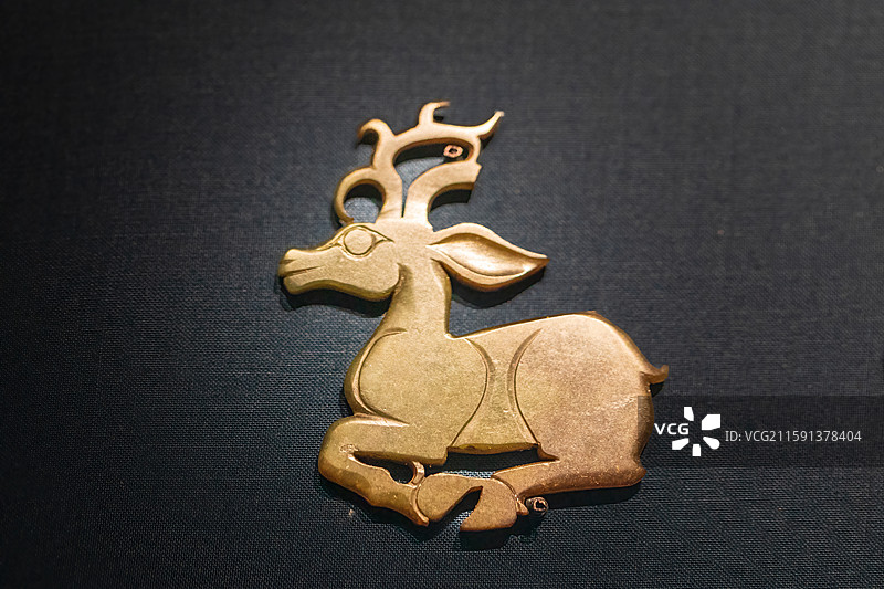 南京博物院玉润中华特展-玉鹿 西周 三门峡市虢国博物馆藏图片素材