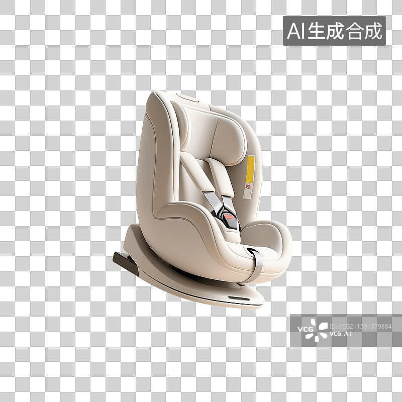 【AI数字艺术】3D渲染，宝宝安全座椅，婴儿用品，免抠元素图片素材