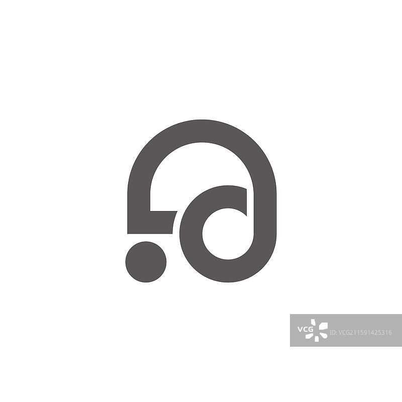 字母ID抽象循环简单几何标志图片素材