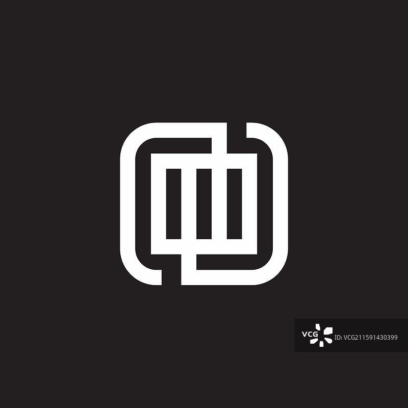 字母n宠物笼简单几何标志图片素材