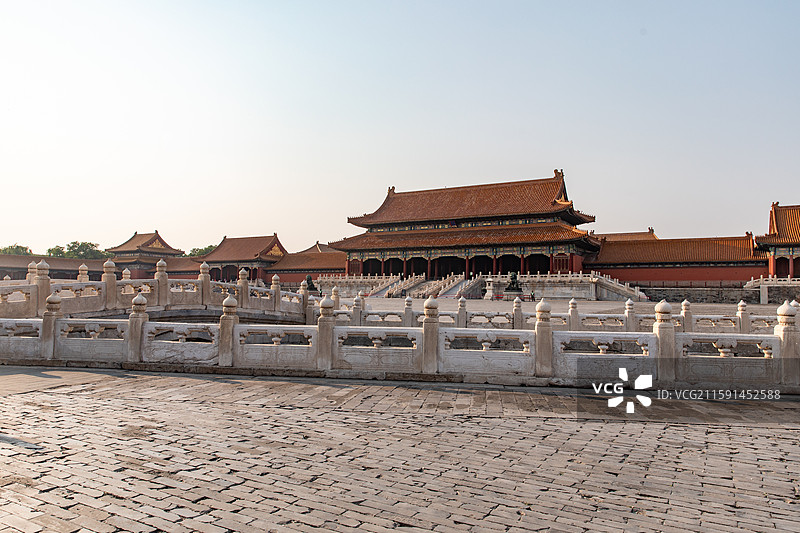 故宫黄昏空旷无人图片素材