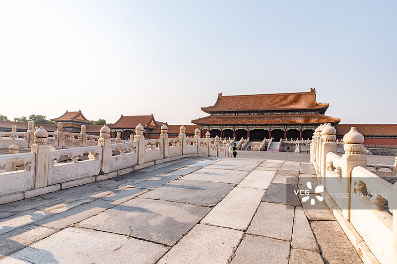 故宫黄昏空旷无人图片素材