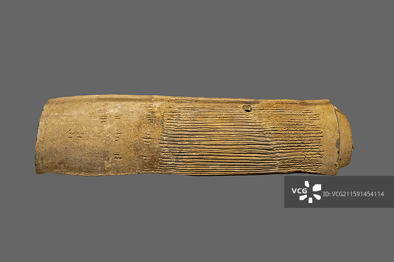 山西省太原市博物馆：筒瓦（汉，太原市迎泽区店坡村东山古墓出土）图片素材