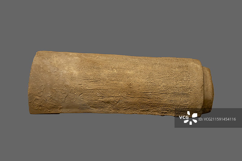 山西省太原市博物馆：筒瓦（汉，太原市迎泽区店坡村东山古墓出土）图片素材