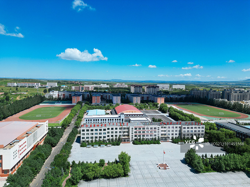 兴和县 黄花梁 迎宾公园 航拍 地标图片素材