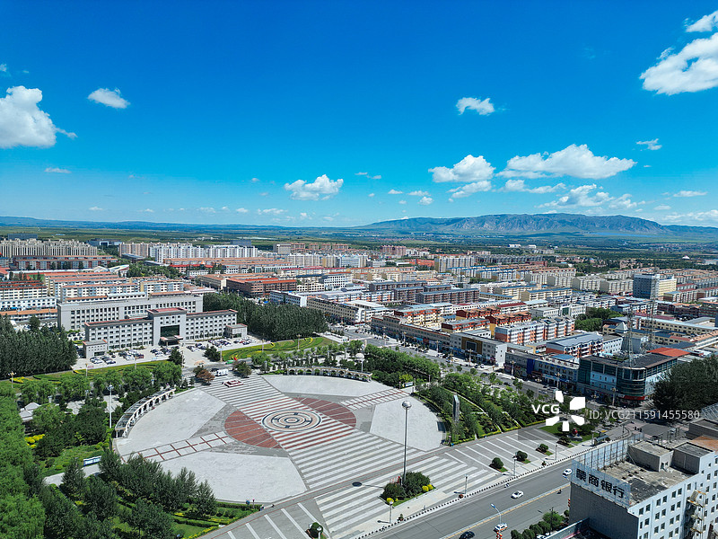 兴和县 黄花梁 迎宾公园 航拍 地标图片素材