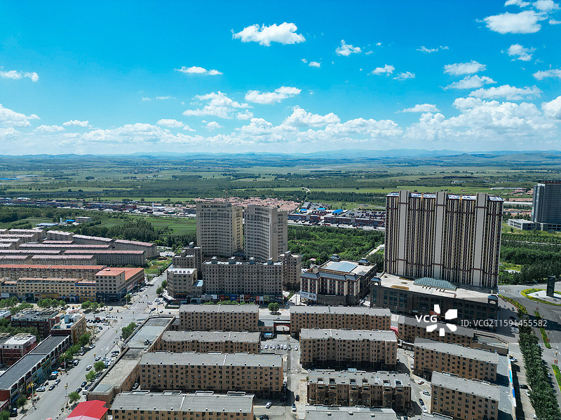 兴和县 黄花梁 迎宾公园 航拍 地标图片素材