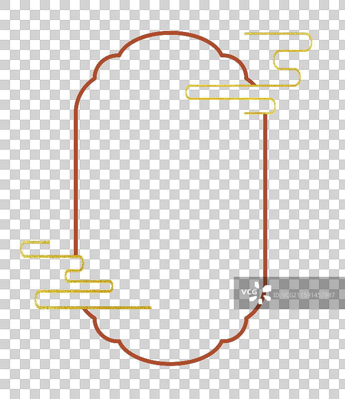 基础简约边框形状轮廓留白手绘商务插画元素图片素材