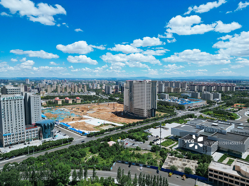 乌兰察布 集宁区 体育馆 白泉山 航拍图片素材